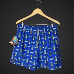 3/$20 Tormenter swim trunks Pelagics Pineapple 7 inseam XL fishing bathing suit